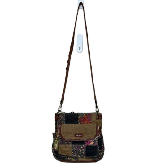 Sak Sakroots floral patchwork canvas leather crossbody bag - Picture 1 of 13